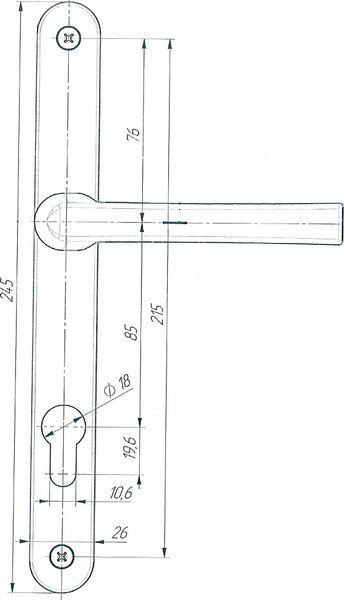 Замок врезной Абсолют ЗВ4-85У.20 (черный)
