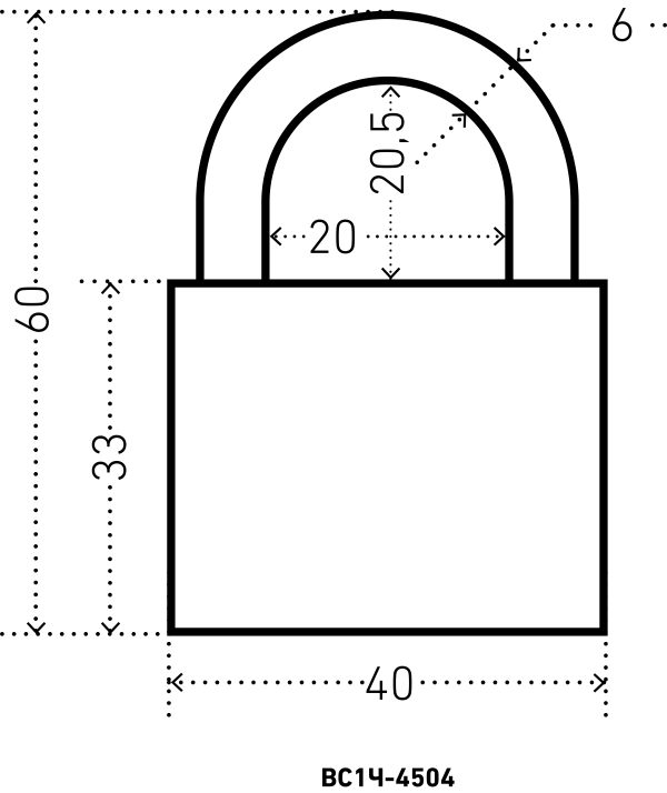 АЛЛЮР ВС1Ч-4504 d6мм 5кл. Замок навесной (96,12!!!) Китай