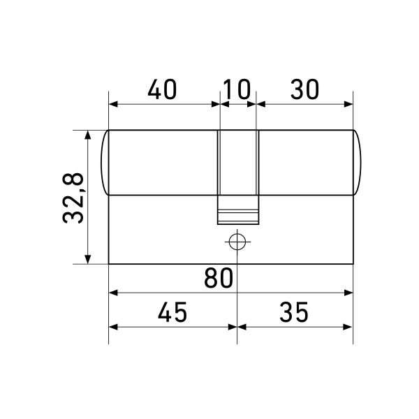 Стандарт MAX 80 (35х45) SN 5кл перф.ключ/ключ Цилиндровый механизм(100,10)