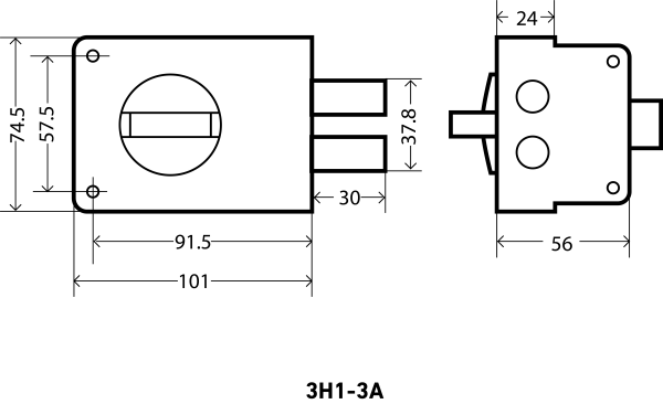 АЛЛЮР ЗН 1-3А Замок накладной (20) Китай
