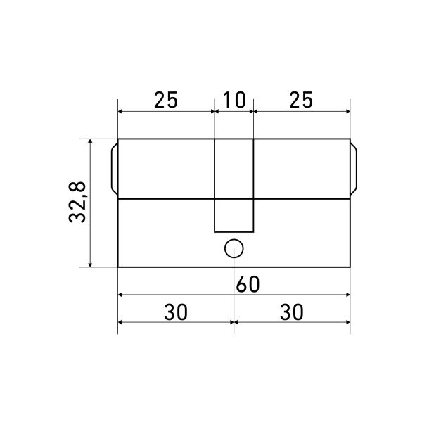 Стандарт MAX 60 (30х30) AB 5кл перф.ключ/ключ Цилиндровый механизм(100,10)