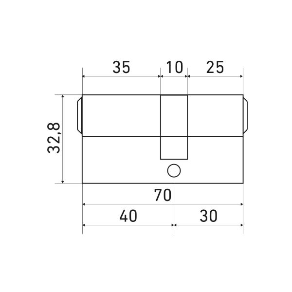 Стандарт MAX 70 (30х40) SN 5кл перф.ключ/ключ Цилиндровый механизм(100,10)