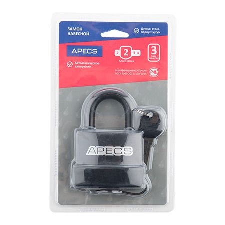 Замок навесной Apecs PDR-50-70  (6,24) Китай