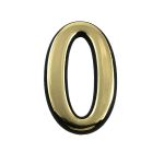 Цифра дверная АЛЛЮР пластик "0" золото (3000,100,20) Китай