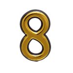 Цифра дверная АЛЛЮР пластик "8" золото (3000,20!!!) Китай