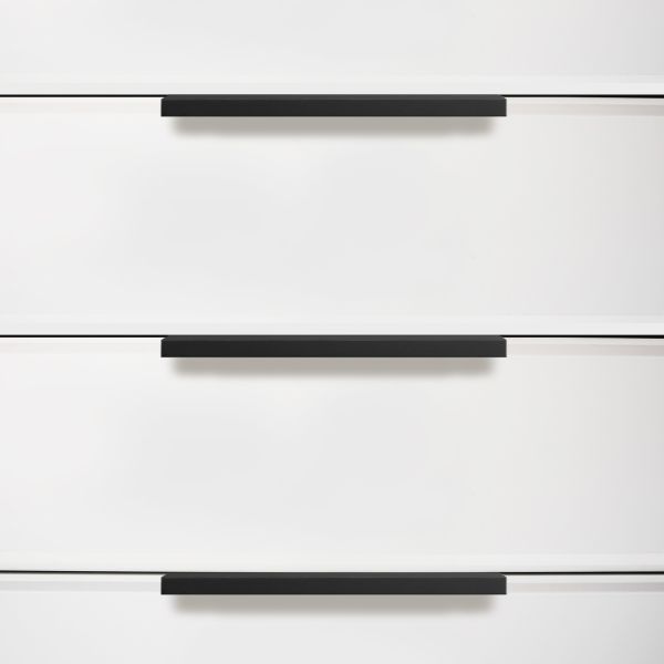StahlBuro A306-128 2шт., BL матовый черный. Ручка-профиль мебельная (10, 100)