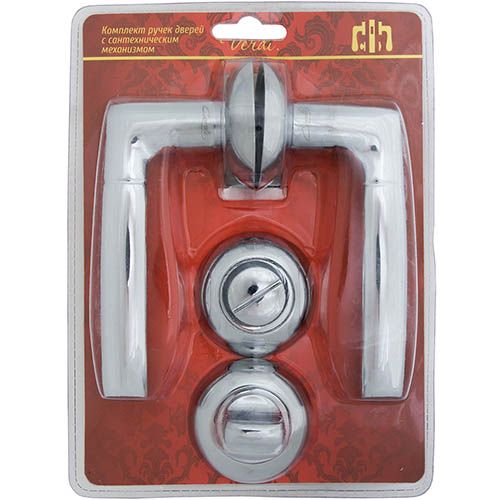 Комплект ручек Verdi 11СР/70 (хром, механизм L70+завертка)