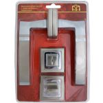 Комплект ручек Verdi 12SN/70 (белый никель, механизм L70+завертка)