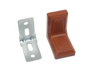 уголок 26*26 с декоративной накладкой коричневый/цинк (компл. 10 шт)