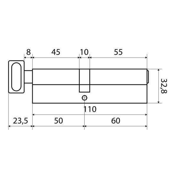 Стандарт MAX 110 (50х60) SN 5кл перф.ключ/ключ Цилиндровый механизм(60,10)