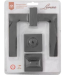 Комплект ручек Lorena 147BI/70 (черный, механизм L70+завертка)