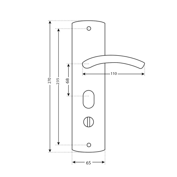 Ручки на планке для китайских дверей LS 222 R