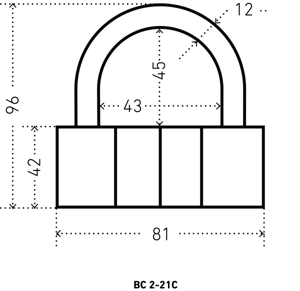 АЛЛЮР  ВС2-21С d12мм Замок навесной (18) Китай