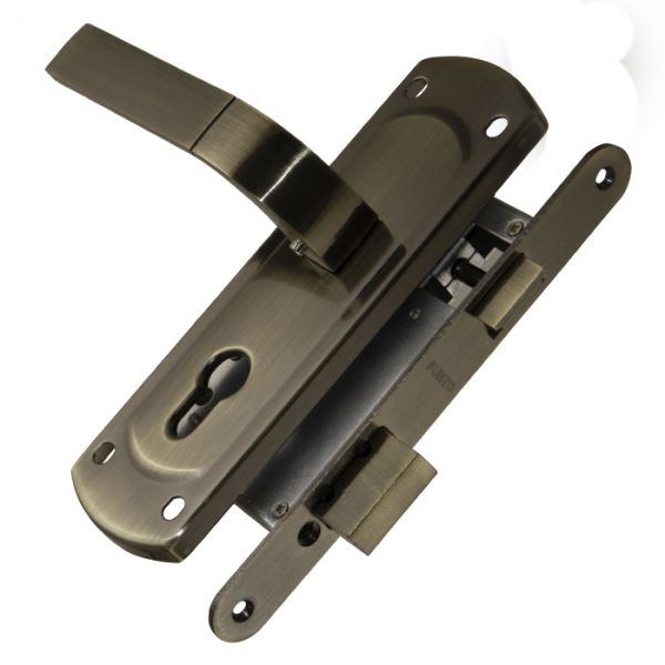 Замок цилиндровый в комплекте с ручкой LOCKSET25.ORION.5558-1 (KIT P25 5558 ORION) AB бронза