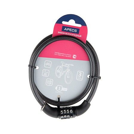 Замок велосипедный Apecs PD-82-65CM-CODE Китай