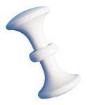 Ручка-кнопка РК1-7 пластмасса белая (25)