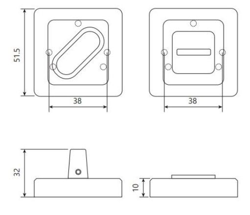 Фиксатор Code Deco WC-2207-CRM/CR