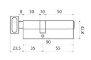 Цилиндровый механизм LS 90 (35С/55)-С-CR (box)