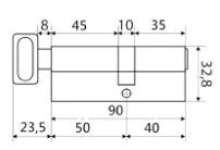 Цилиндровый механизм LS 90 (40/50С)-С-CR (box)