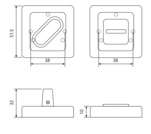 Фиксатор Code Deco WC-2207-BLM