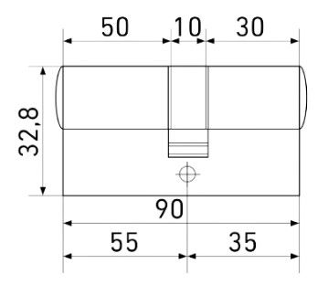 Цилиндровый механизм LS 90 (35/55)-CR (box)