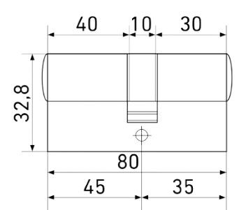 Цилиндровый механизм LS 80 (35/45)-CR (box)