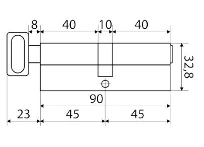 Цилиндровый механизм LS 90-C-CR (box)