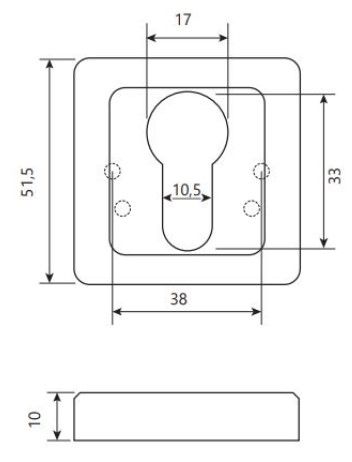 Накладки цилиндровые Code Deco DP-C-22--BLM