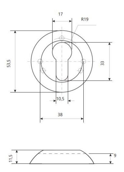 Накладки цилиндровые Code Deco DP-C-14-BLM