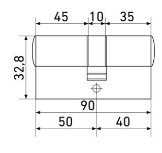 Цилиндровый механизм LS 90 (40/50) CR Blister
